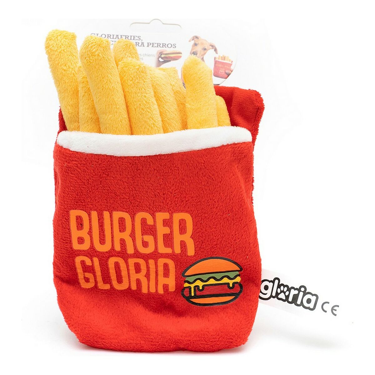 Plush Fries Dog Toy – Soft & Squeaky