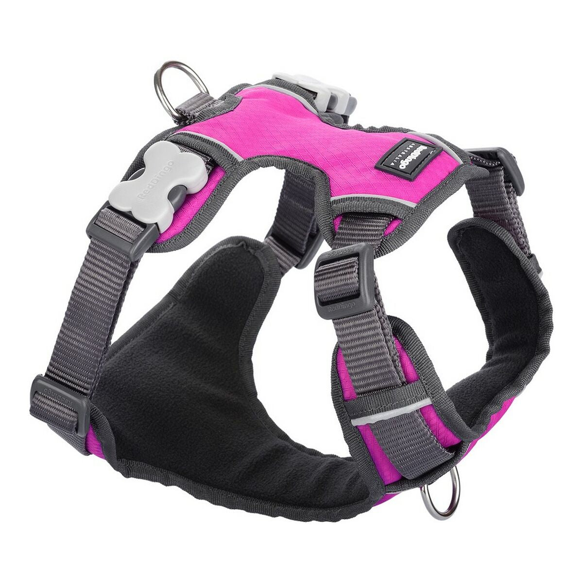 Dog Harness Red Dingo Padded – Fuchsia (Size S)